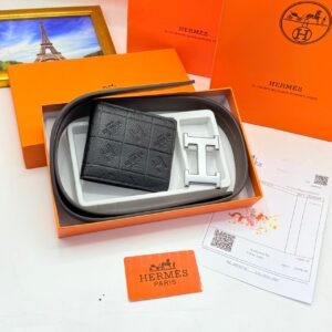 Black Hermes Men's Belt