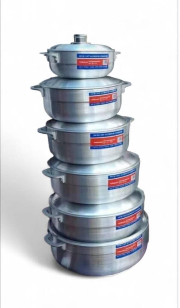 6 Set of Metal Steel Pot