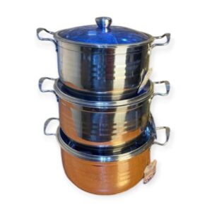 3 Set of Metal Steel Pot