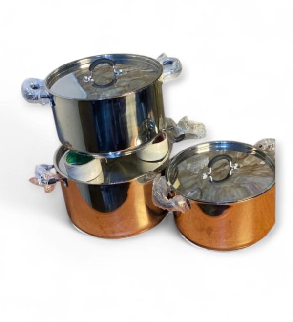 3 Set of Steel Metal Pot