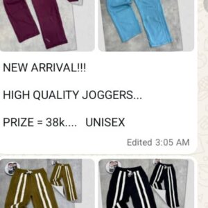 HIGH QULITY JOGGERS PRICE #38,000