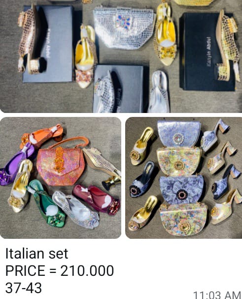 ITALIAN BAG AND SHOES PRICE #210,000